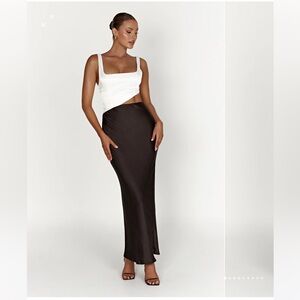 Meshki 2 tone Gianna dress black and white